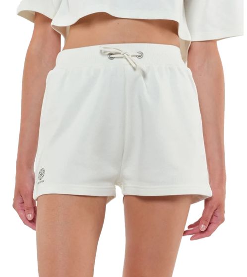 YOU DO YOU Damen Sport-Shorts Sweatpants kurze Baumwoll-Hose Fitness-Shorts Yoga-Mode 905091 Weiß