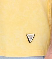 Canotta da uomo in stile vintage Maglia a maniche lunghe con stampa urbana Top estivo R-15247 giallo