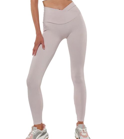 YOU DO YOU Damen Leggings modische Fitness-Hose Workout-Hose Sport-Tights High Waist Yoga-Mode 904991 Rosa