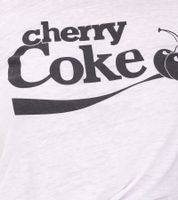 Maglietta da donna Coca-Cola con stampa "cherry Coke" in cotone a scollo tondo, 900468, bianca