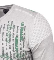 Camicia da uomo a maniche lunghe con stampa semplice e abbottonatura, maglione estivo in cotone a maniche lunghe per il tempo libero R-10139 Grigio