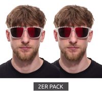 Lot de 2 lunettes de soleil homme adidas Sport avec verres rouge/orange et branches transparentes. Lunettes de loisirs SP0008 6126G Transparentes. Lot de 2 lunettes de soleil homme adidas Sport avec verres rouge/orange et branches transparentes. Lunettes de loisirs SP0008 6126G Transparentes.