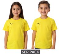 6er Pack PUMA TeamGoal 23 Jungen & Mädchen Sport-Shirt Baumwoll-Shirt mit Logo-Patch T-Shirt 656709 in Grün, Schwarz, Grau, Gelb, Rot oder Weiß 6er Pack PUMA TeamGoal 23 Jungen & Mädchen Sport-Shirt Baumwoll-Shirt mit Logo-Patch T-Shirt 656709 in Grün, Schwarz, Grau, Gelb, Rot oder Weiß