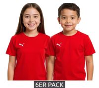 6er Pack PUMA TeamGoal 23 Jungen & Mädchen Sport-Shirt Baumwoll-Shirt mit Logo-Patch T-Shirt 656709 in Grün, Schwarz, Grau, Gelb, Rot oder Weiß 6er Pack PUMA TeamGoal 23 Jungen & Mädchen Sport-Shirt Baumwoll-Shirt mit Logo-Patch T-Shirt 656709 in Grün, Schwarz, Grau, Gelb, Rot oder Weiß