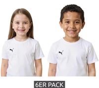6er Pack PUMA TeamGoal 23 Jungen & Mädchen Sport-Shirt Baumwoll-Shirt mit Logo-Patch T-Shirt 656709 in Grün, Schwarz, Grau, Gelb, Rot oder Weiß 6er Pack PUMA TeamGoal 23 Jungen & Mädchen Sport-Shirt Baumwoll-Shirt mit Logo-Patch T-Shirt 656709 in Grün, Schwarz, Grau, Gelb, Rot oder Weiß