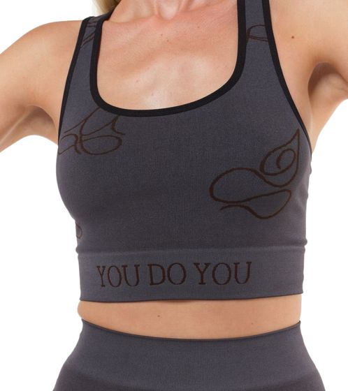 Soutien-gorge de sport pour femme YOU DO YOU, bustier de sport, haut de sport sans couture, soutien-gorge de yoga 904921, gris