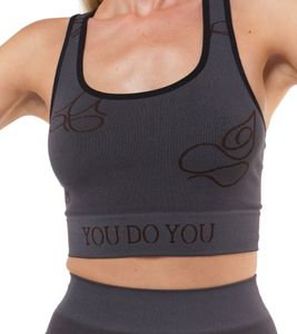 YOU DO YOU Reggiseno sportivo da donna, bustino sportivo senza cuciture, reggiseno yoga 904921 grigio