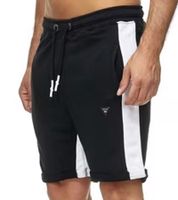 Pantaloncini sportivi da uomo, pantaloncini in cotone, pantaloni corti da fitness, pantaloni da allenamento R-13631 Nero/Giallo o Nero/Bianco
