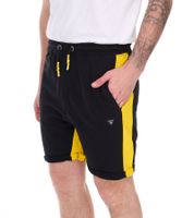 Pantaloncini sportivi da uomo, pantaloncini in cotone, pantaloni corti da fitness, pantaloni da allenamento R-13631 Nero/Giallo o Nero/Bianco