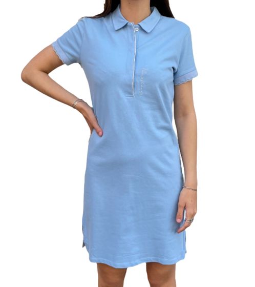 Les Tropeziennes Damen Shirt-Kleid Sommer-Kleid stylisches Mini-Kleid aus reiner Baumwolle 1420882 CE Blau