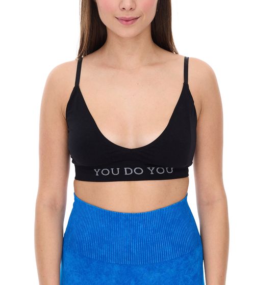 YOU DO YOU Women's Sports Bra Sports Bustier Seamless Sports Top Yoga Bra 904941 Black