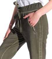 Vestino Women's Vintage-Inspired Jogging Pants with Zip Pockets 901579 Green