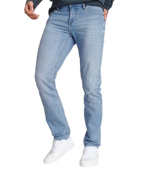 ALIFE AND KICKIN Men's Slim-Fit Jeans in 5-Pocket Style, Cotton Trousers with a Used Look, Denim Trousers 46289355 Blue