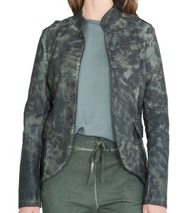 Vestino Women's Camouflage Blazer with Buttons, Spring Blazer 900518 Green