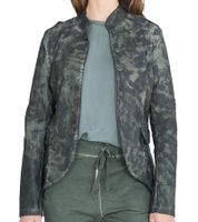 Blazer de camuflaje para mujer Vestino con botones y charreteras - Blazer de otoño, chaqueta para el día a día 900518 Verde