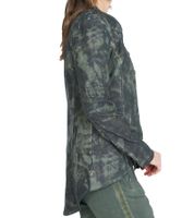 Blazer de camuflaje para mujer Vestino con botones y charreteras - Blazer de otoño, chaqueta para el día a día 900518 Verde