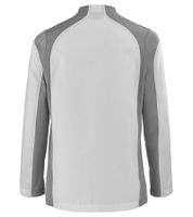 LAFONT Frenesie Men's Kitchen Jacket with Seamless Stand-Up Collar, Work Jacket, 160 g/m², Catering Workwear, Chef's Jacket, 78567469, White/Gray