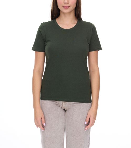 ELEVATE Heros Damen T-Shirt schlichtes Baumwoll-Shirt 150 g/m2 Basic-Shirt Unterzieh-Shirt 3802970 Dunkelgrün