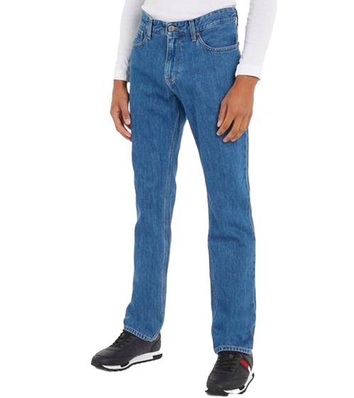 TOMMY JEANS Men's Straight Jeans, Stylish Cotton Denim Pants, 60453210 Blue