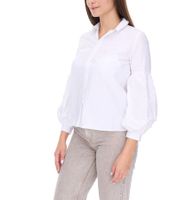 COURSE Women's Summer Blouse with Pearls, Long-Sleeved Shirt 901879 White