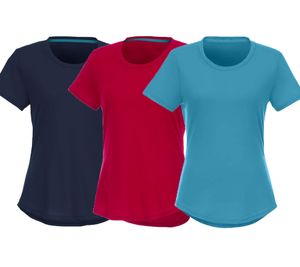 ELEVATE Jade Women's T-Shirt, Sustainable Short-Sleeve Shirt, 160 g/m² Basic Shirt, Undershirt, Light Blue, Navy, or Red
