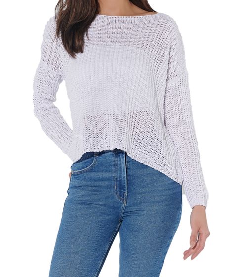 Pull en maille pour femme Vestino avec structure en maille, pull de tous les jours, 900709 blanc