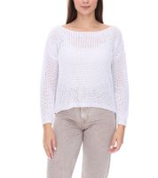 Pull en maille pour femme Vestino avec structure en maille, pull de tous les jours, 900709 blanc
