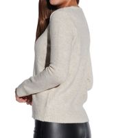 vestino Damen Strick-Pullover mit Spitzeneinsatz Alltags-Pullover Sweater 901328 Beige