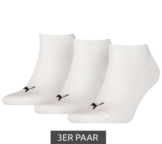 Lot de 3 paires de chaussettes PUMA en coton pour homme, chaussettes de sport simples, chaussettes courtes, bas 261080001 200 043 Blanc