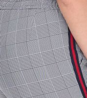 Vestino Women's Business Trousers, Checked Fabric Trousers, Casual Trousers, Gray/Black