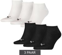 3 Pairs of PUMA Cotton Socks, Plain Sneaker Socks, Short Socks, 261080001, Black or White 3 Pairs of PUMA Cotton Socks, Plain Sneaker Socks, Short Socks, 261080001, Black or White