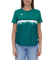 Outfitter OCEAN FABRICS TAHI Women's Sustainable Training Shirt with Mesh Inserts, Fitness Shirt, Short-Sleeved Shirt OUT-W-1021-OTW in Green, Blue, Red, Black, or Light Blue/White