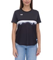 Outfitter OCEAN FABRICS TAHI Women's Sustainable Training Shirt with Mesh Inserts, Fitness Shirt, Short-Sleeved Shirt OUT-W-1021-OTW in Green, Blue, Red, Black, or Light Blue/White