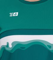 Outfitter OCEAN FABRICS TAHI Women's Sustainable Training Shirt with Mesh Inserts, Fitness Shirt, Short-Sleeved Shirt OUT-W-1021-OTW in Green, Blue, Red, Black, or Light Blue/White