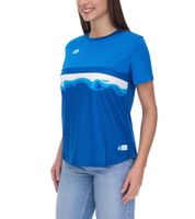 Outfitter OCEAN FABRICS TAHI Women's Sustainable Training Shirt with Mesh Inserts, Fitness Shirt, Short-Sleeved Shirt OUT-W-1021-OTW in Green, Blue, Red, Black, or Light Blue/White