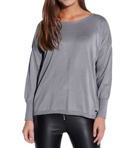 vestino Damen Sweat-Pullover mit Rundhals-Ausschnitt Ausgeh-Pullover Freizeit-Sweater 901038 Grau
