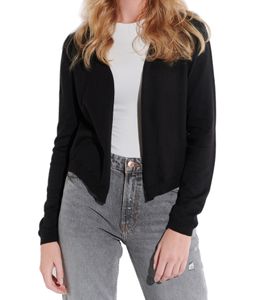 Vestino Women's Bolero Cardigan with Narrow Ribbed Cuffs 901318 Black