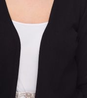 Vestino Women's Bolero Cardigan with Narrow Ribbed Cuffs 901318 Black