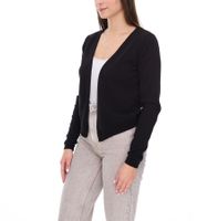 Vestino Women's Bolero Cardigan with Narrow Ribbed Cuffs 901318 Black