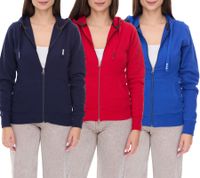 Sweat à capuche femme Elevate Arora 300 g/m2 veste pullover coton uni bleu, rouge ou bleu foncé Sweat à capuche femme Elevate Arora 300 g/m2 veste pullover coton uni bleu, rouge ou bleu foncé