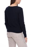 Veste boléro en tricot pour femme avec poignets côtelés étroits, cardigan 901318 bleu marine