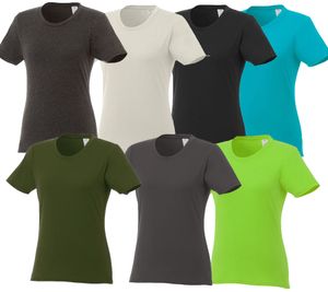 ELEVATE Heros Women's T-Shirt, Plain Cotton T-Shirt, 150 g/m² Basic T-Shirt, Undershirt, Dark Green, Dark Gray, Heather Dark Gray, Black, Beige, Apple Green, or Light Blue