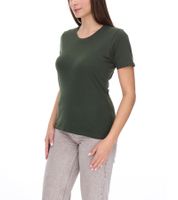 Camiseta de mujer ELEVATE Heros, camiseta lisa de algodón 150 g/m², camiseta básica, camiseta interior, verde oscuro, gris oscuro, gris oscuro jaspeado, negro, beige, verde manzana o azul claro
