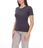 Camiseta de mujer ELEVATE Heros, camiseta lisa de algodón 150 g/m², camiseta básica, camiseta interior, verde oscuro, gris oscuro, gris oscuro jaspeado, negro, beige, verde manzana o azul claro
