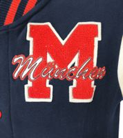ROBIN RUTH Munich Veste universitaire pour homme avec inscription Veste de printemps avec broderie Veste de transition Veste sweat FMCN-H Bleu marine/rouge ROBIN RUTH Munich Veste universitaire pour homme avec inscription Veste de printemps avec broderie Veste de transition Veste sweat FMCN-H Bleu marine/rouge