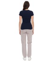 WORXWEAR Damen T-Shirt modisches Rundhals-Shirt mit 180gsm Kurzarm-Shirt Navy