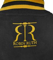 ROBIN RUTH Munich Veste universitaire pour homme avec inscription Veste de printemps avec broderie Veste de transition Veste sweat FMCN-B Noir/Jaune ROBIN RUTH Munich Veste universitaire pour homme avec inscription Veste de printemps avec broderie Veste de transition Veste sweat FMCN-B Noir/Jaune