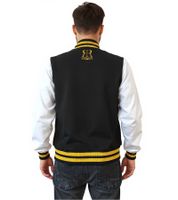 ROBIN RUTH Munich Veste universitaire pour homme avec inscription Veste de printemps avec broderie Veste de transition Veste sweat FMCN-B Noir/Jaune ROBIN RUTH Munich Veste universitaire pour homme avec inscription Veste de printemps avec broderie Veste de transition Veste sweat FMCN-B Noir/Jaune