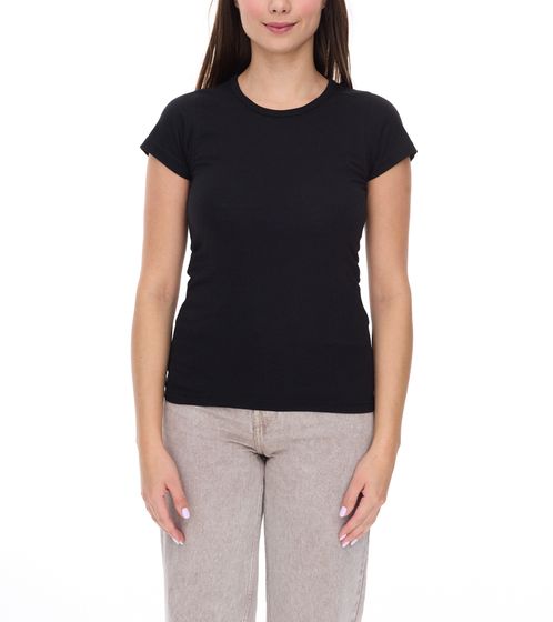 WORXWEAR Women's T-Shirt: Fashionable Crew Neck with 180gsm Short Sleeves, Black