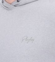 Felpa con cappuccio da uomo PLAYBOY in cotone a maniche lunghe con cappuccio, nera o grigio mélange Felpa con cappuccio da uomo PLAYBOY in cotone a maniche lunghe con cappuccio, nera o grigio mélange